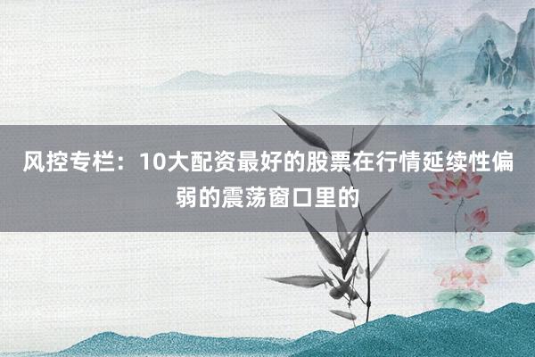 风控专栏：10大配资最好的股票在行情延续性偏弱的震荡窗口里的