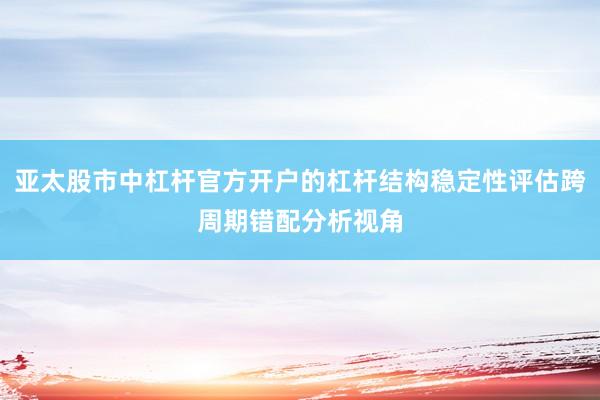 亚太股市中杠杆官方开户的杠杆结构稳定性评估跨周期错配分析视角