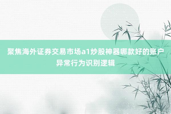 聚焦海外证券交易市场a1炒股神器哪款好的账户异常行为识别逻辑