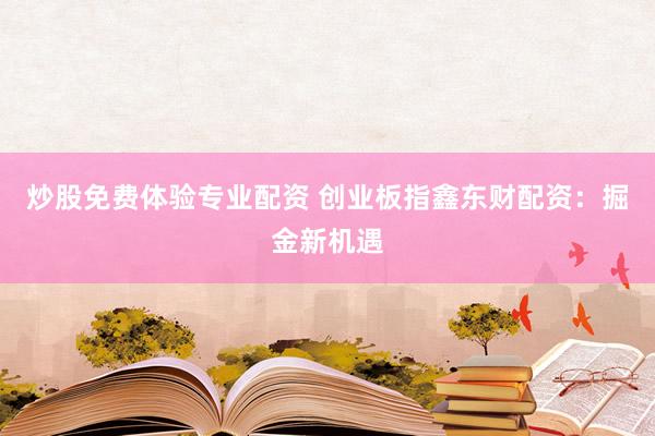 炒股免费体验专业配资 创业板指鑫东财配资：掘金新机遇